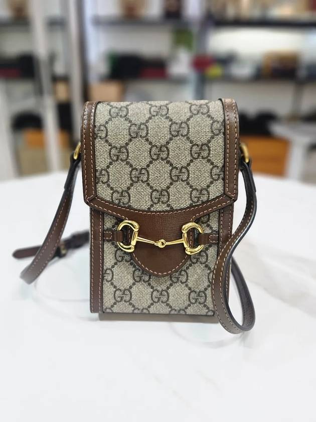 Horsebit 1955 brown mini cross bag brand new 625615 - GUCCI - BALAAN 1