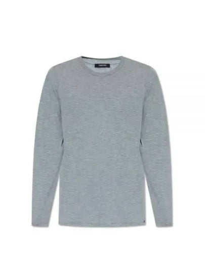 Crew Neck Cotton Modal Long Sleeve T-Shirt Grey - TOM FORD - BALAAN 2