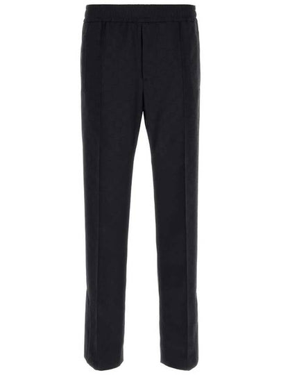 Web Polyester GG Jacquard Straight Pants Blue - GUCCI - BALAAN 2