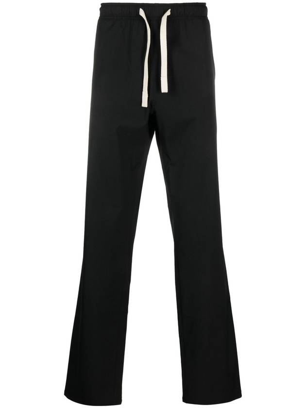 Embroidered Logo Drawstring Straight Pants Black - PALM ANGELS - BALAAN 2