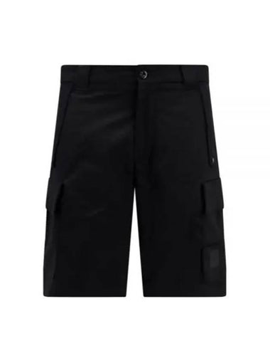 Metropolis Series Stretch Sateen Cargo Shorts Black - CP COMPANY - BALAAN 1