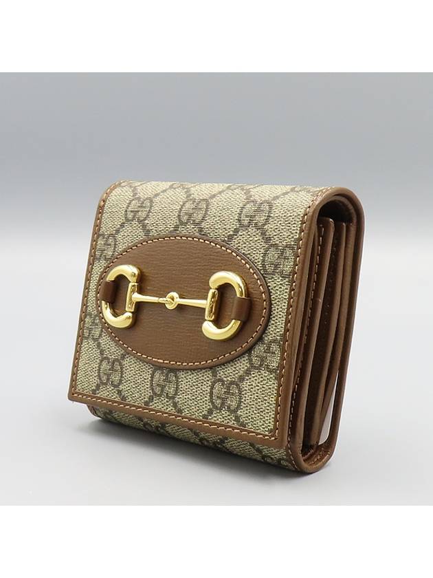 621891 Brown leather 1955 horsebit two stage bi fold wallet - GUCCI - BALAAN 3