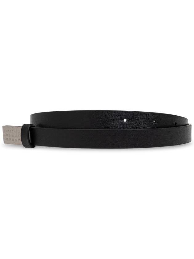 MM6 Maison Margiela Leather Belt, Women's, Black - MAISON MARGIELA - BALAAN 3