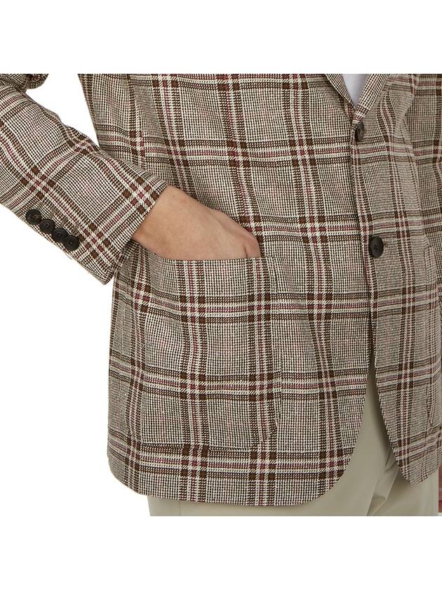 Men's Check Jacket Brown - RVR LARDINI - BALAAN 10