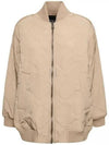 Norel Zipper Bomber Jacket Beige - MAX MARA - BALAAN 2