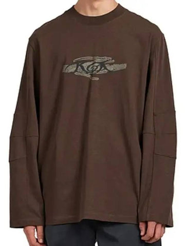 Logo Graphic Long Sleeve T Shirt RBMW0252JY20 BRW0027 - ROA - BALAAN 1