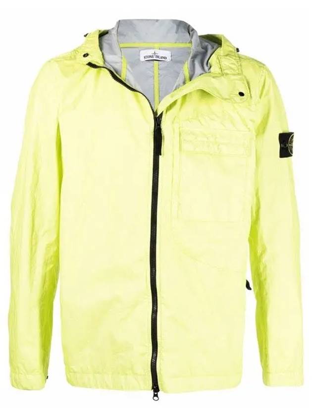 Wappen Patch Hooded Jacket Yellow - STONE ISLAND - BALAAN 2