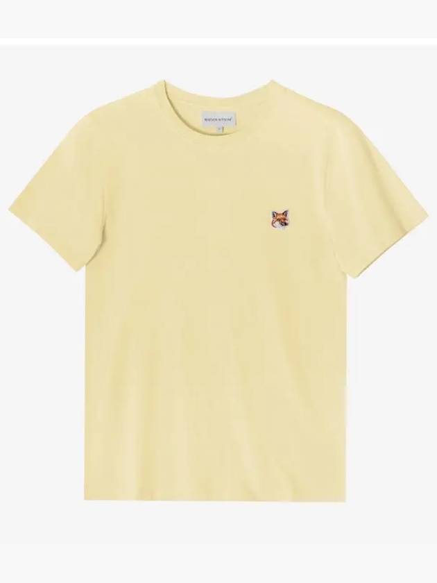 Fox Head Patch Regular Short Sleeve T-Shirt Chalk Yellow - MAISON KITSUNE - BALAAN 2