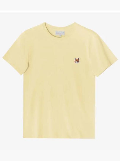 Fox Head Patch Regular Short Sleeve T-Shirt Chalk Yellow - MAISON KITSUNE - BALAAN 2