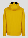 Men's Diagonal Fleece Goggles Zip Up Hoodie Yellow - CP COMPANY - BALAAN 4