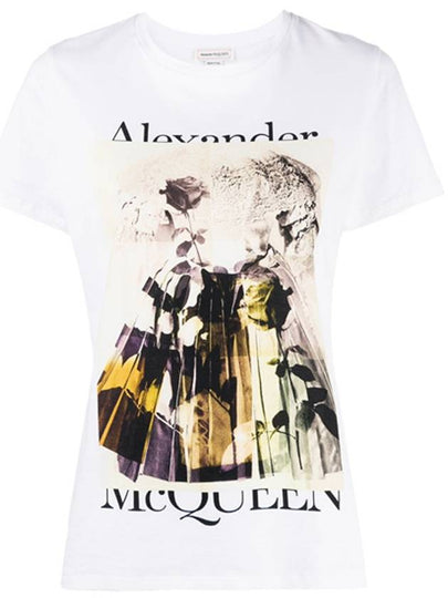 Dress Print Short Sleeve T-shirt White - ALEXANDER MCQUEEN - BALAAN 2