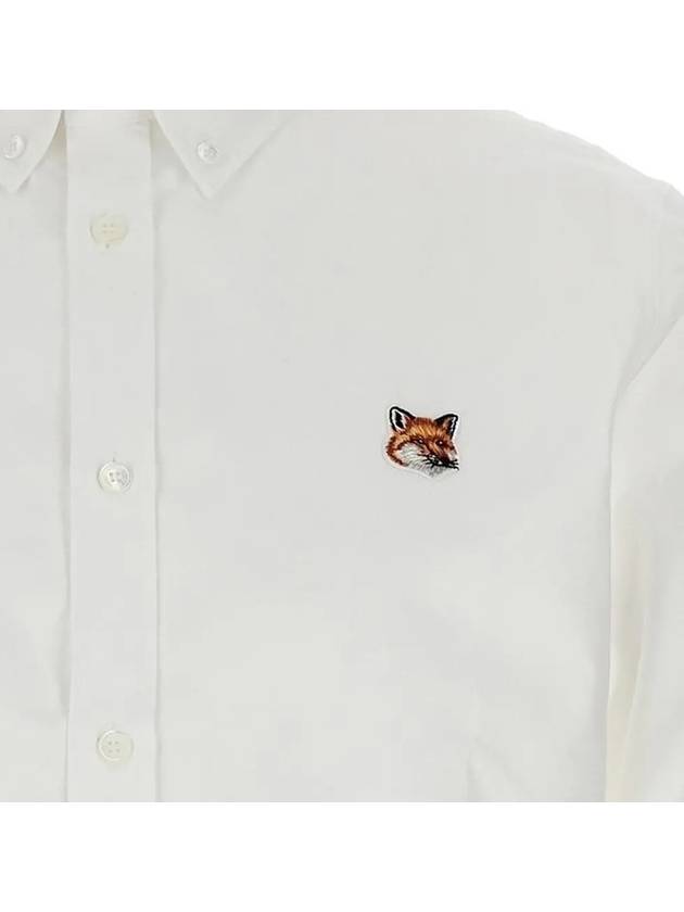 Oxford Institutional Foxhead Patch Button Down Classic Shirt White - MAISON KITSUNE - BALAAN 5