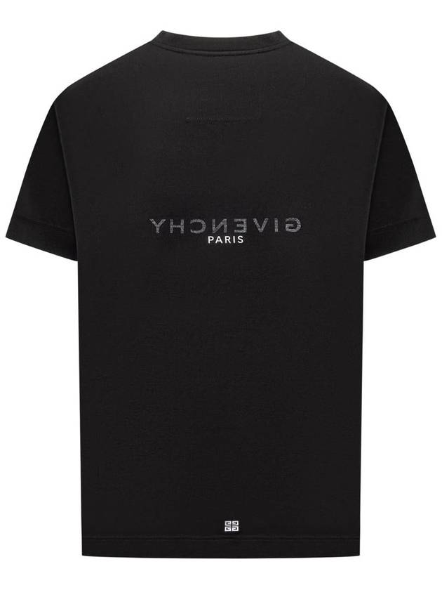 Reverse Logo Short Sleeve T-Shirt Black - GIVENCHY - BALAAN 3