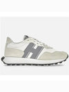 H601 Logo Low Top Sneakers White Gray - HOGAN - BALAAN.