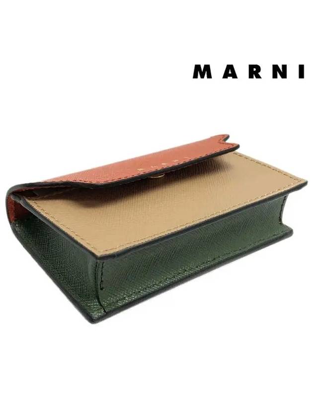 Saffiano business card wallet multicolor PFMOT05U21 LV520 Z585N - MARNI - BALAAN 4