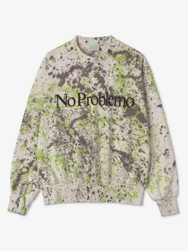 No problem spray die sweatshirt Black Green SSAR20222BKY - ARIES - BALAAN 1