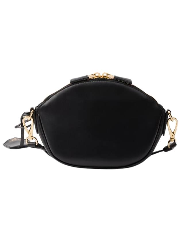 Leather Mini Shoulder Bag Black - PRADA - BALAAN 4