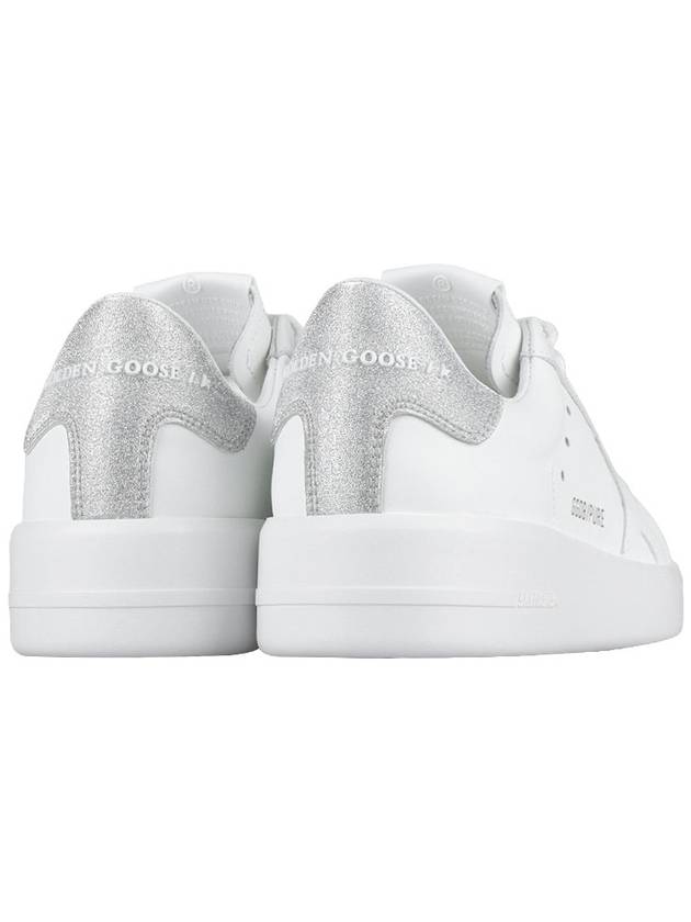 Purestar White Silver Glitter Heel Tab Sneakers - GOLDEN GOOSE - BALAAN 6