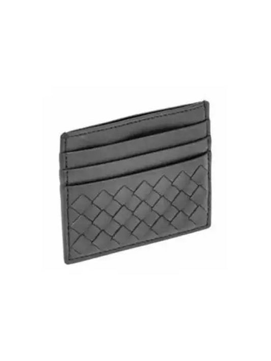 Intrecciato Weaving Card Wallet Grey - BOTTEGA VENETA - BALAAN 2