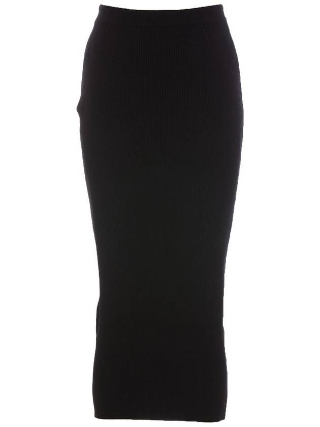 Rib Knit Pencil Skirt Black - ALEXANDER MCQUEEN - BALAAN 3