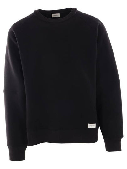 Cotton Sweatshirt Black - SAINT LAURENT - BALAAN 2