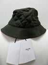 Logo Quilted Nylon Twill Bucket Hat Forest - CELINE - BALAAN.