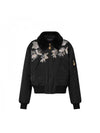 Flower Patch Bomber Jacket Black - LOUIS VUITTON - BALAAN 1