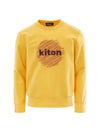 23SS UMK0257 YELLOW Front logo yellow sweatshirt - KITON - BALAAN 1