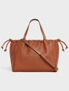 Coeur Triomphe Small Drawstring Cabas Shoulder Bag Tan - CELINE - BALAAN 4