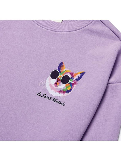 Brushing Option Mini Fancy Kitty Sweat Shirts LAVENDER - LE SOLEIL MATINEE - BALAAN 2