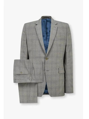 Narrow lapel checked single suit gray - PAUL SMITH - BALAAN 1