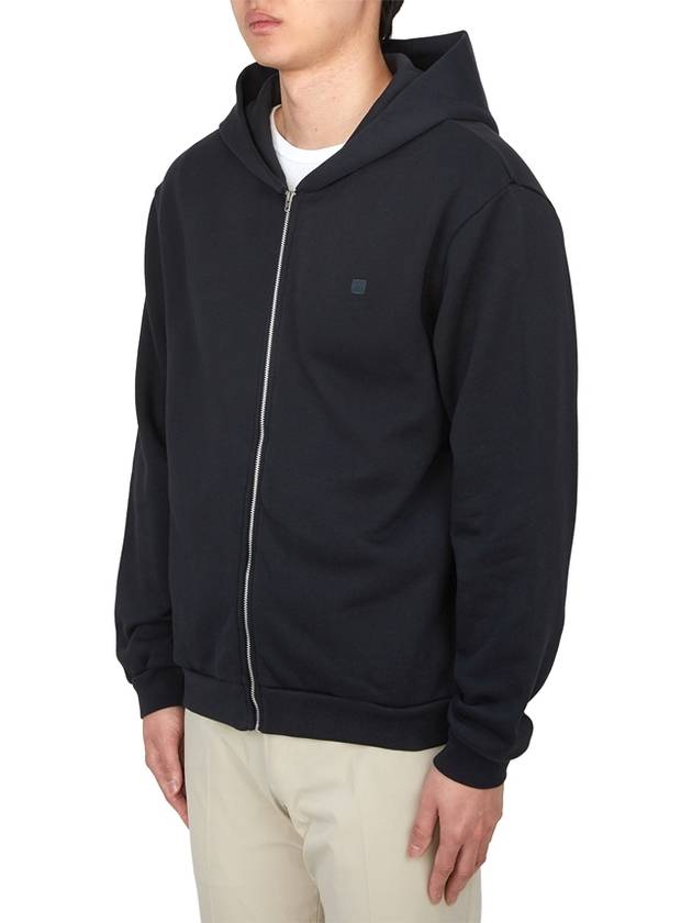 Cotton Zip-Up Hoodie Black - ACNE STUDIOS - BALAAN 4