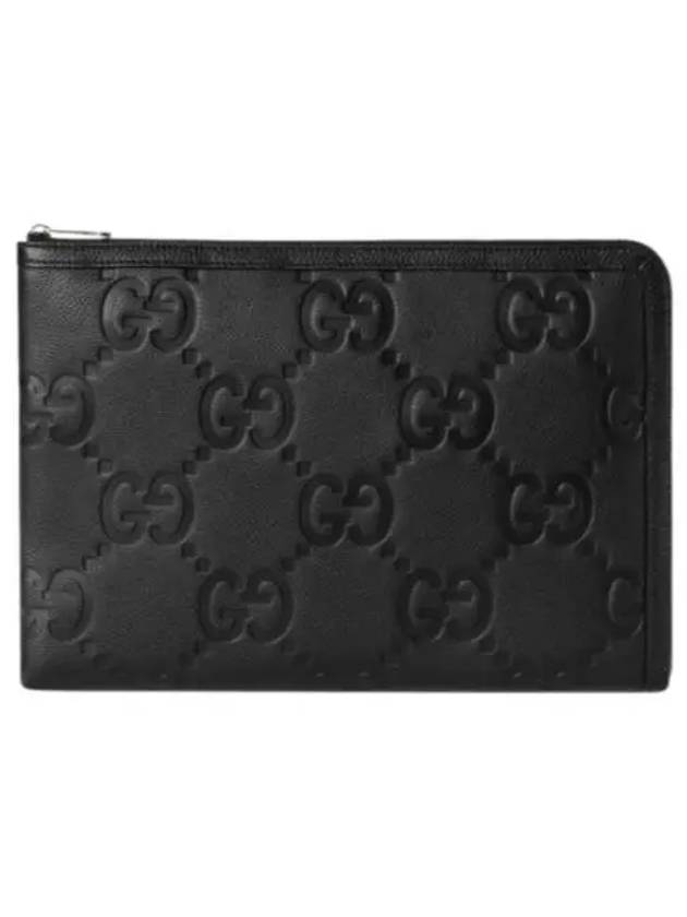 Jumbo GG Pouch Bag Black - GUCCI - BALAAN 2