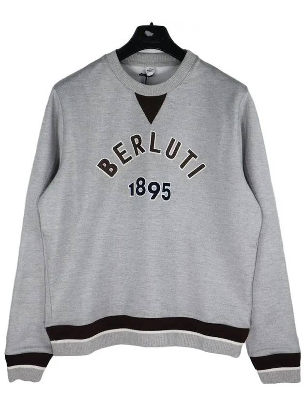 R25JRL82001P00 Logo Embroidery Sweater Gray - BERLUTI - BALAAN 1