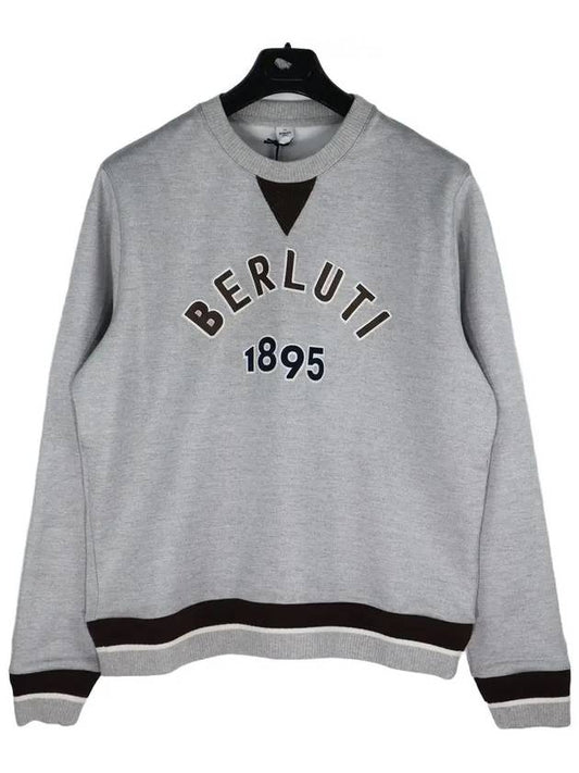 R25JRL82001P00 Logo Embroidery Sweater Gray - BERLUTI - BALAAN 1