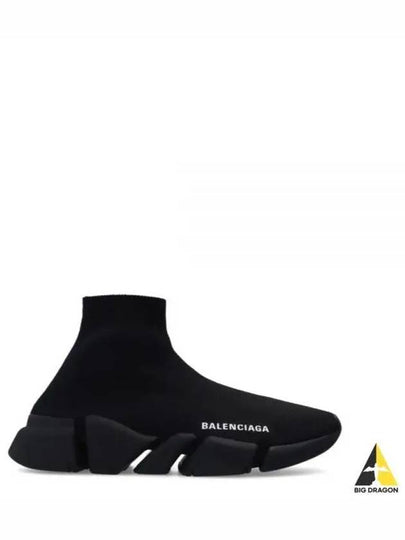 Women's Speed 2 0 Recycled Knit High Top Sneakers Black - BALENCIAGA - BALAAN 2