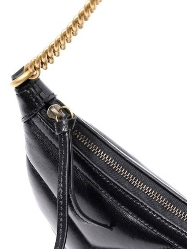 Marmont Small Leather Shoulder Bag Black - GUCCI - BALAAN 4