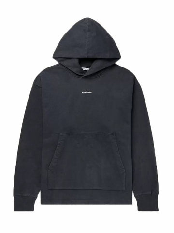 Logo Print Oversized Fit Hoodie Black - ACNE STUDIOS - BALAAN 1