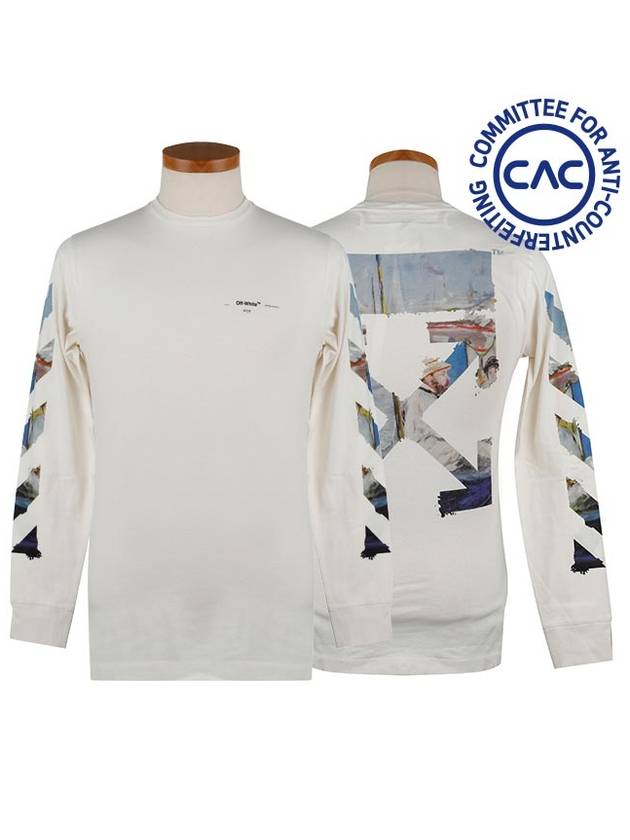 Diag Colored Arrow Long Sleeve T-Shirt White - OFF WHITE - BALAAN 3