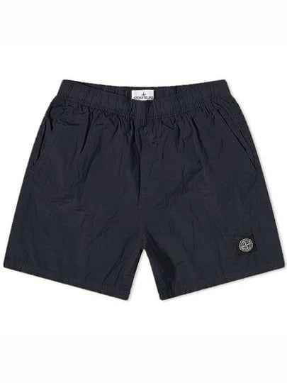 Men's Logo Patch Nylon Swim Shorts Charcoal - STONE ISLAND - BALAAN 2