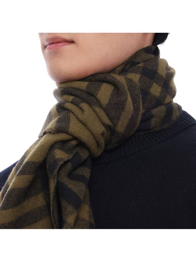 Check Logo Patch Cashmere Scarf Camp - BURBERRY - BALAAN 6