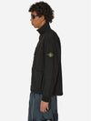 Wappen Patch Cotton Zip Up Jacket Black - STONE ISLAND - BALAAN 3