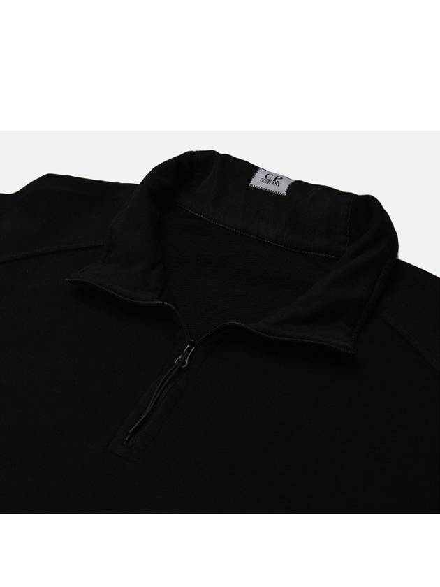 Light Fleece Half Zipped Sweatshirt Black - CP COMPANY - BALAAN 7