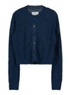 Hemp Basket Weave Knit Cardigan Blue - MAISON MARGIELA - BALAAN 2