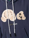 Bear Patch Logo Hoodie Navy - PALM ANGELS - BALAAN 3