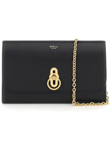 Amberley Classic Grain Leather Cross Bag Black - MULBERRY - BALAAN 1