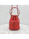 Lux You Red gold triangle logo leather bucket bag - PRADA - BALAAN 1