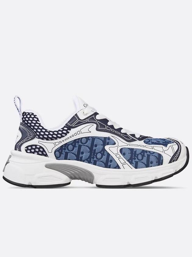 Dior Vibe Sneakers Deep Blue Oblique Motif - DIOR - BALAAN 3