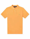 Embroidered Logo Slim Fit Short Sleeve Polo Shirt Orange - POLO RALPH LAUREN - BALAAN.