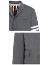 4 Bar Poly Twill Padding Blazer Jacket Grey - THOM BROWNE - BALAAN 6